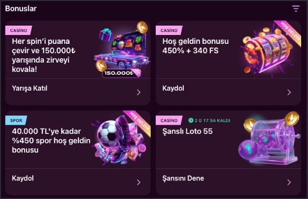 Lüks Casino Casino Paketi 4 depozito bonus oranları görseli