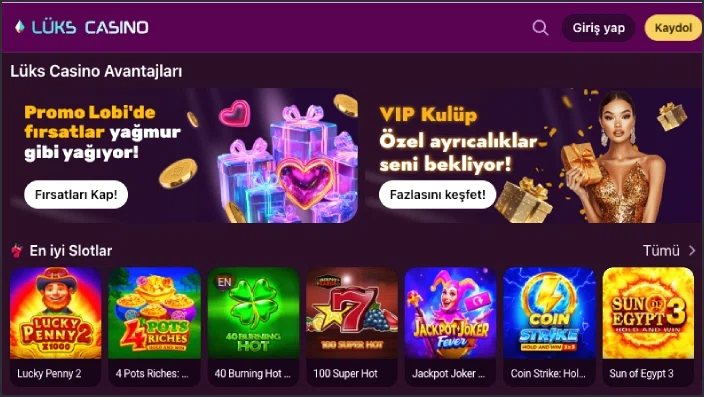 Lüks Casino ödeme altyapısı ve platform avantajları