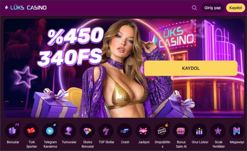Lüks Casino platformunun genel görünümü